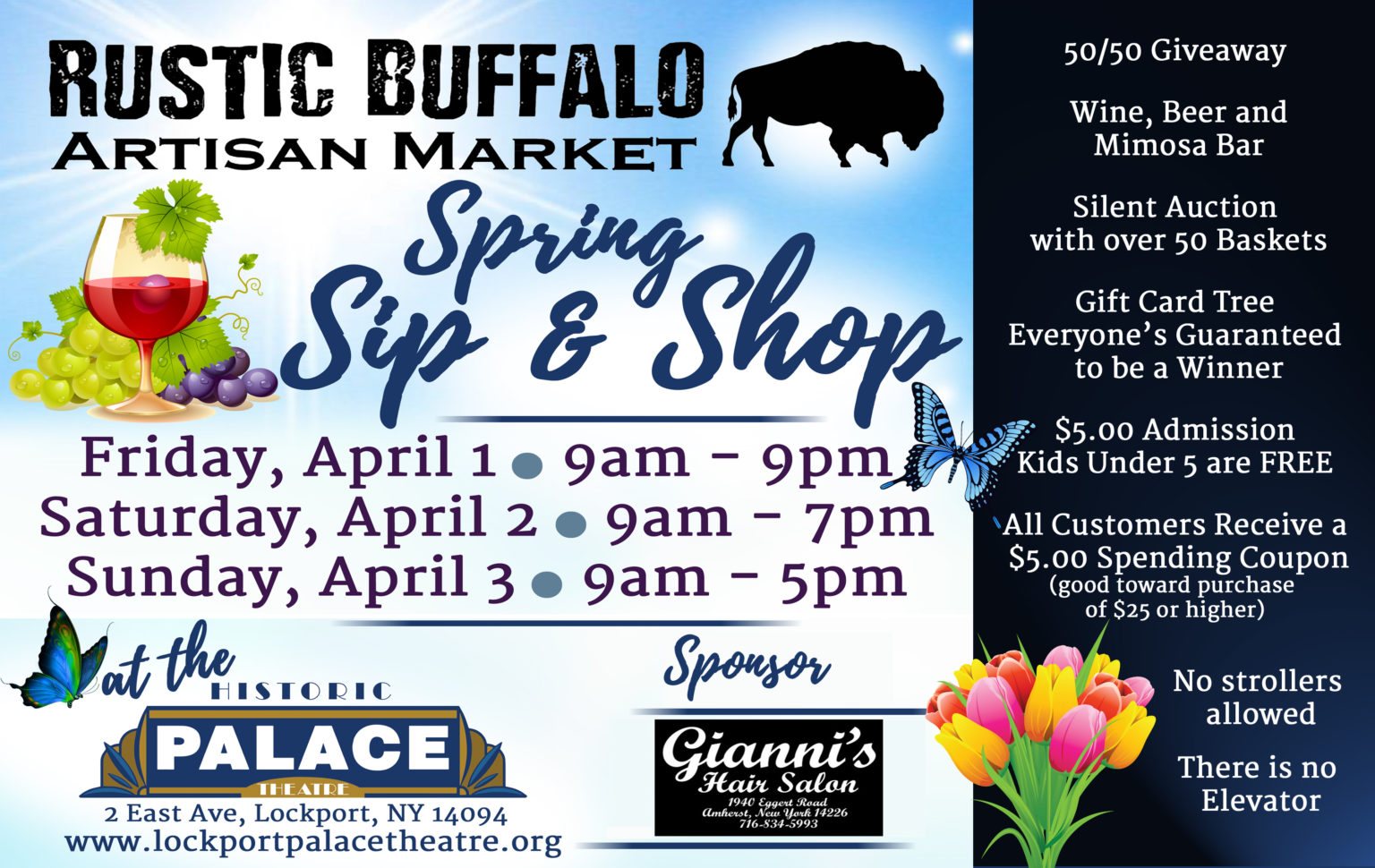 Rustic Buffalo Artisan Market: Spring Sip & Shop - Lockport Palace Theater