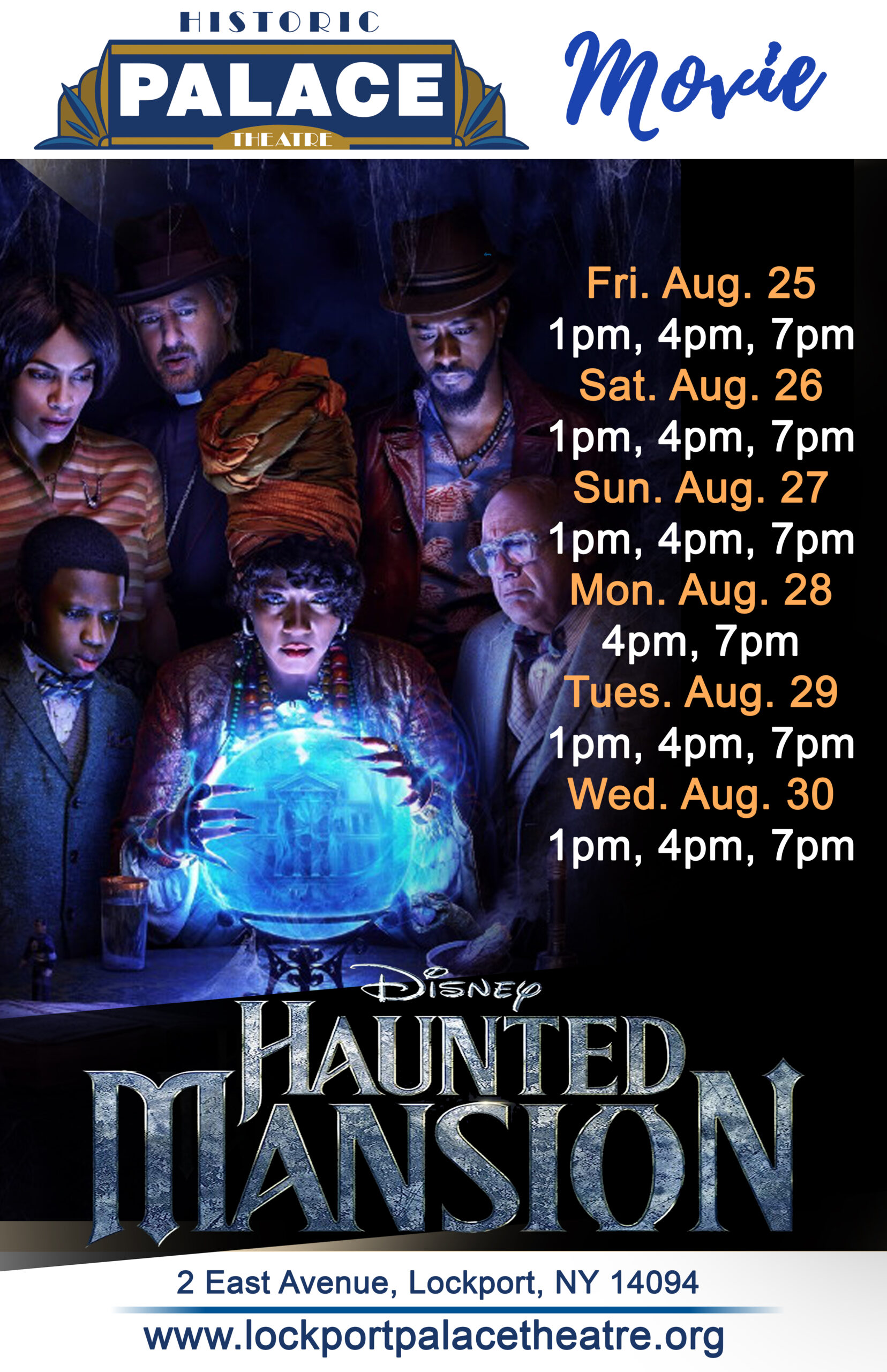 Disney Haunted Mansion Movie Lockport Palace Theater