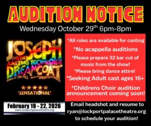 Auditions for "Joseph and the Amazing Technicolor Dreamcoat." 